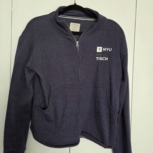 NYU Tisch Purple Quarter-Zip Sweatshirt